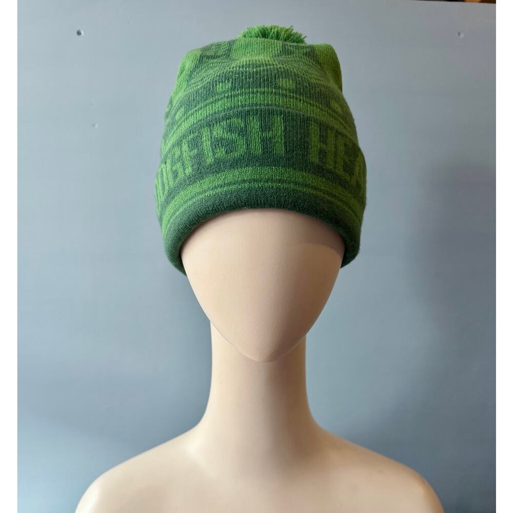 DOGFISH HEAD Green Knit Beanie w/Pom Pom sz OS (Unisex)